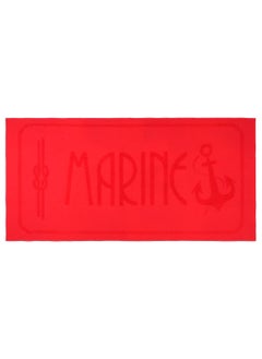 Buy Anemoss Beach Towel, %100 Cotton, Free of Microfibre, Synthetic, or Polyester, Soft, Water Absorbent, Quick Dry, Medium Thick, Pool and Bath Towel, For Kids and Adults, 27x55 in, 70x140 cm, Red Color in Saudi Arabia