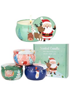 Buy Scented Candles Gifts For Women, Christmas Gift, 4-Piece Scented Candles Gift Set Set, Soy Wax Scented Candles, Aromatherapy Candles Gift Set For Christmas, Christmas Scented Candle Set in Egypt