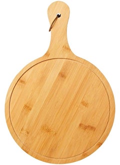 اشتري Natural Bamboo Pizza Tray, Multifunctional Pizza Board, Pizza Paddle with Handle for Baking Pizza, Bread, Cutting Fruit, Vegetables, Cheese (8 Inch) في الامارات