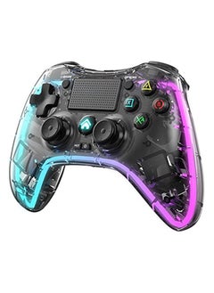 اشتري Wireless Controller with 8 Color Adjustable LED Lighting Compatible with Playstation 4/PS4 Pro/PS4 Slim/PS4 Controller, with Headphone Jack في الامارات