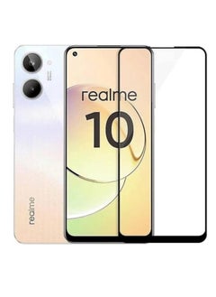 Buy Tempered Glass Screen Protector Full Screen Protector with Black Frame Compatible with Realme 10 in Egypt