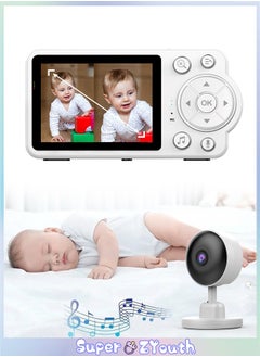 Buy Baby Monitor with Camera and Audio, 2.8 Inch Display, Night Vision, 2-Way Talk, Temperature Monitoring, Lullabies in Saudi Arabia