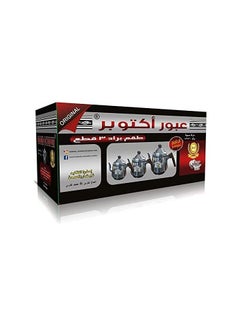 Buy October Jumbo Crossing Refrigerator Set 3 Pieces TBKH003 Silver in Egypt