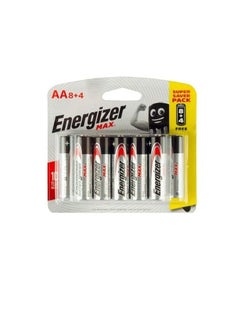 Buy Energizer Max Aa 8 4 Alkaline Batteries in UAE