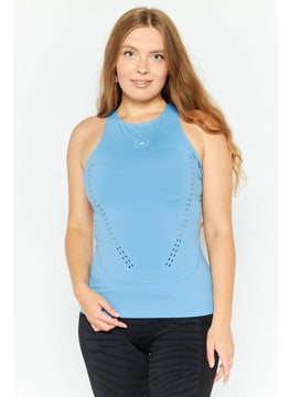 اشتري Women Sportswear Fit Sleeveless Training Top, Blue في الامارات