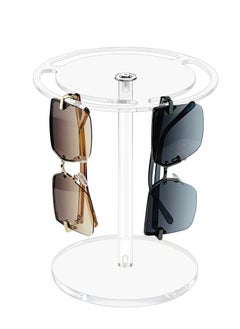 اشتري Sunglasses Holder Stand  Acrylic Eyeglasses Display Stand with 360 Rotating Clear Sunglasses Rack Holder Eyewear Display Tabletop Organizer Holder for Home Office Optical Shop في الامارات