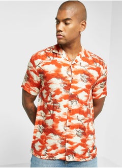 Buy Cloud Print Regular Fit Shirt in UAE