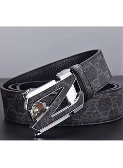 اشتري 130CM Z Skin GD Pattern Automatic Buckle Fashion  Casual Plaid Belt في الامارات