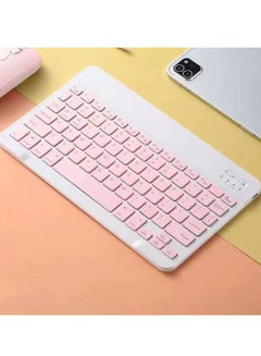 اشتري M MIAOYAN Wireless Bluetooth Keyboard with Mouse Rechargeable Ultrathin Mini Computer Phone Tablet Laptop Keyboard Mouse Set (Pink) في السعودية