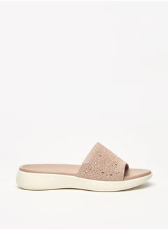 Buy Women's Embellished Slip-On Flatform Sandals in UAE