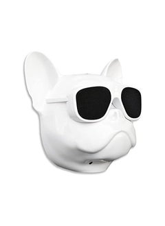 اشتري Fashion Bulldog Bluetooth Speaker Dog Head Wireless Speaker Mini Outdoor Portable Speaker/Stereo Subwoofer Voice Command Cute Creative Gift (10 * 8.5 * 10.5, White) في الامارات