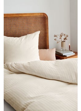 اشتري Single Jersey Duvet Set 155 x 200 cm, Off White في الامارات