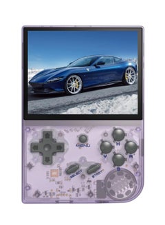 Buy RG35XX Handheld Game Console, 3.5-Inch IPS Screen Linux System Retro Video Games Consoles, Portable Pocket Video Player Built-in 8000+ Games (Purple Transparent-64G+128G) in Saudi Arabia