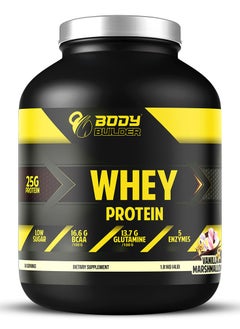 Buy Body Builder 100% Whey Protein, Lean Muscles Growth and Support Recovery, Vanilla Marshmallow Flavor, 4 Lbs in UAE