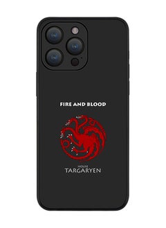 Buy Cover for iPhone 15 Pro Case Rugged Black Slim fit Soft Flexible Anti Drop TPU Gel Thin Protective Phone Cases - GOT House Targaryen in UAE