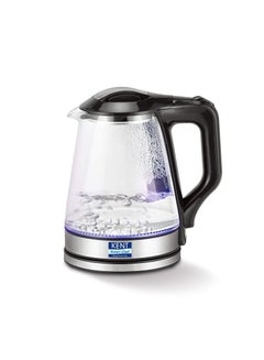 Buy 16023 Electric Glass Kettle 1.7 L 1500W Stainless Steel Heating Plate Borosilicate Glass Body in UAE