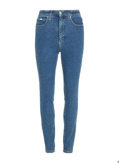 Buy Women's High Rise Skinny Jeans, Blue in UAE