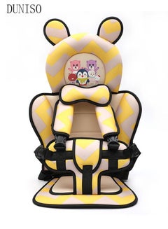 Buy Portable Child Car Safety Chair Safety Seat With Five-Point Belt For kids Baby Portable Baby Car Seat with Safety Harness for Travel in UAE