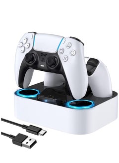 Buy PS5 Charging Station PS5 Controller Fast Charging Dock with Safety Chip Protection & LED Indicator, Dual Controller Charging Station for Playstation 5 Console in Saudi Arabia