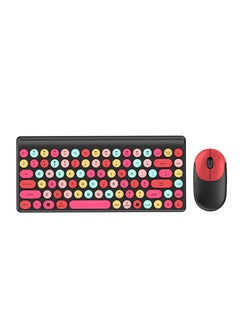 Buy FV-W10 Fashion Colorful Wireless Combo Keyboard And Mouse – ( AR / EN ) Retro Typewriter Keycap – For PC and Mac in Egypt