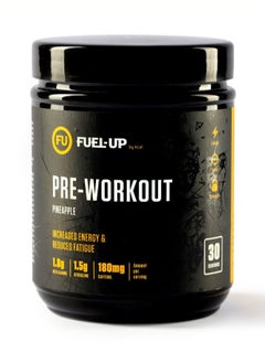 Buy Pre-Workout -Pineapple Flavour-1.8g Beta Alanine-1.5g Citrulline- 180mg Caffeine- 30 Servings- 300g in UAE