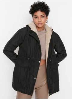 Buy Button Detail Hooded Coat in UAE