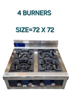 Buy Commercial Gas Cooking Stove Outdoor Kitchen Free Standing Stove 4 High Power Burner in UAE