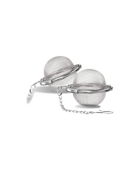 Buy Tea Strainers， 2 PCS Tea Infuser Tea Ball Strainers Steel Mesh Filters for Loose Tea Leaf, Herbs or Spice in UAE