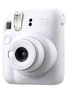 اشتري Fujifilm Instax Mini 12 Instant Camera, 60mm Lens, Automatic Exposure, 90 Seconds Developing Time, Automatic Light Adjustment, Automatic Film Ejection, Clay White في الامارات