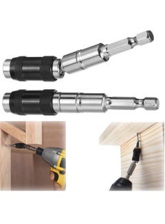 Buy 2 Pcs Magnetic Pivot Drill Bit Holder, 1/4" Quick Release Hex Pivoting Holder with Ring, Flexible Screwdriver Screwgun Tip for Tight Spaces or Corners in UAE
