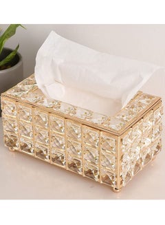 Buy European Style Crystal Tissue Box Cover Creative Tissue Holders Facial Tissue Dispenser for Bathroom Vanity Countertops and Bedroom in UAE