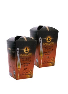 Buy Pure Pine Natural Honey Spoons Pack of 20 in UAE