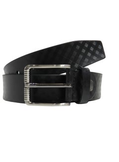 Buy GENUINE LEATHER 40 MM FORMAL AND CASUAL BLACK BELT FOR MENS in UAE