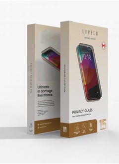 اشتري Levelo Full Screen Privacy Twice-Tempered Glass For iPhone 15 Plus- Black في الامارات