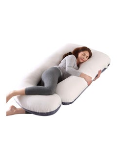 Buy Pregnancy Pillow, G-Shape Maternity Pillow with Removable Cover, Large Full Body Pillow for Pregnant Women (Grey & White) in Saudi Arabia