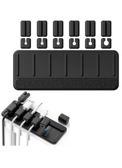 Buy Tech Cable Holder Clips, Cable Management, Cable Management, Magnetic Cable Holder with 6 Clips Cord Keeper, Multi-Purpose Desktop Cable Organizer for USB Charging Cable and Power Cord Cable in Saudi Arabia