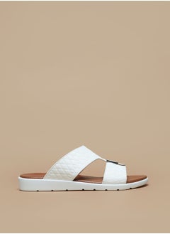 Buy Men's Textured Slip-On Arabic Sandals in UAE