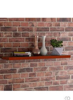 Buy Wood floating wall shelf red  60 cm in Saudi Arabia