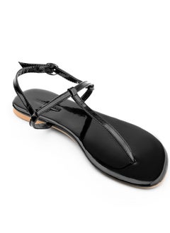 Buy Katee Tira Black leather Summer Sandals for Women in Egypt