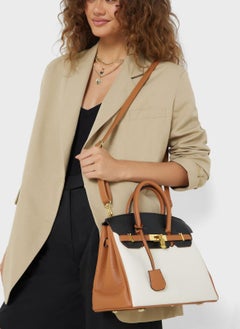 Buy Color Block Large Satchel Bag in UAE