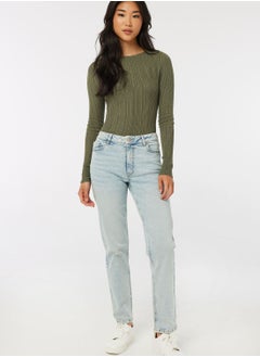 Buy High Waist Mom Jeans in UAE