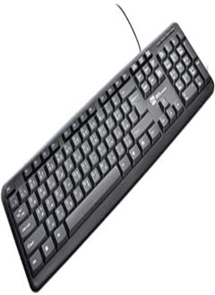 اشتري R8 1901 Plastic Large Keyboard Waterproof With Mouse And USB Cable For Office Set Of 2 Pieces - Black في مصر