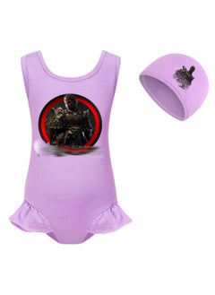 Buy Black Myth Goku Girls' One Piece Swimsuit And Cap Set in UAE