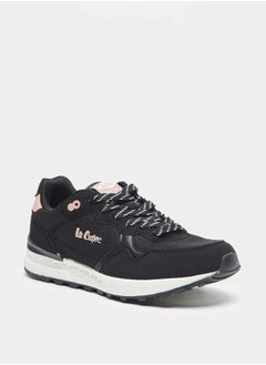 Buy Women's Logo Print Low Ankle Sneakers with Lace-Up Closure in UAE