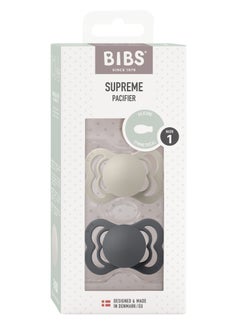 Buy BIBS Pacifier Supreme Symmetrical Pack of 2 in Egypt