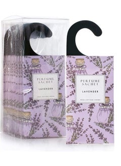 اشتري Lavender Hanging Sachet Closet Deodorizer 1 Pack 12 Pcs Scent Sachet Drawer Freshener Closet Air Freshener Scented Deodorizer Freshener for Home Car Long Lasting Scented Sachets Smell Goods في الامارات