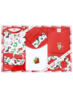 Buy Cotton New Born Baby Gift Sets Red Pack Of 13 Pcs in Saudi Arabia
