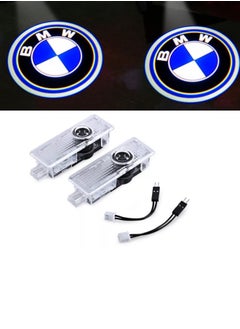 اشتري 2-Piece LED Car Door Welcome Logo Car Brand 3D Shadow Light For BMW في السعودية