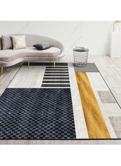 اشتري Non Slip Modern Area Rug Floor Carpet Made With High Quality Crystal Velvet With Soft Handfeel Material For Indoor Living Room Dining Room Bedroom With Beautiful Print (Size 120×160CM) في الامارات