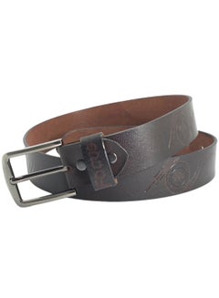 Buy Focus Genuine Leather Belts for men Printed 40MM Belt men 20112 (Brown) by Milano Leather in UAE